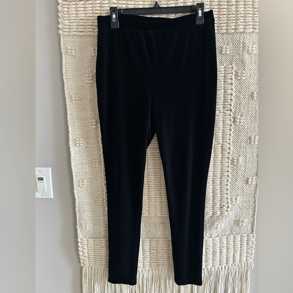 Chico's Black Velvet Leggings